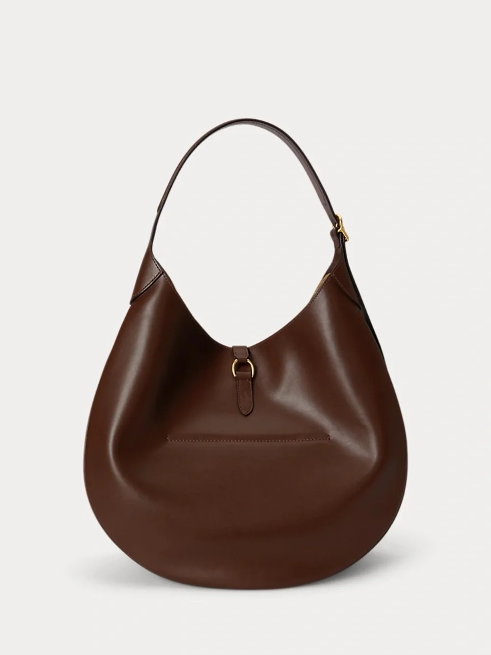 Ralph Lauren Chestnut Brown Leather Hobo Tote